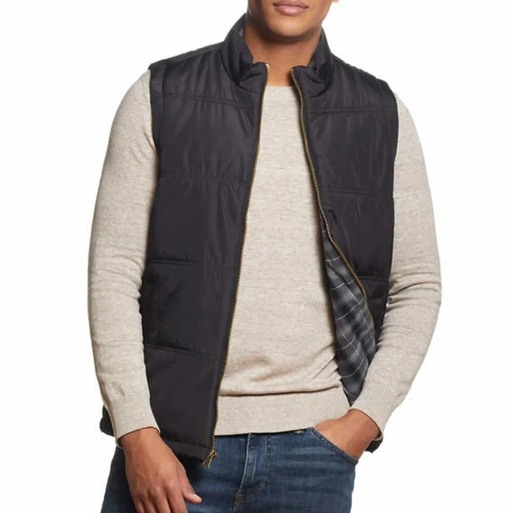 NWT - Weatherproof Vintage Men's Flannel Lined Puffer Vest - Size M